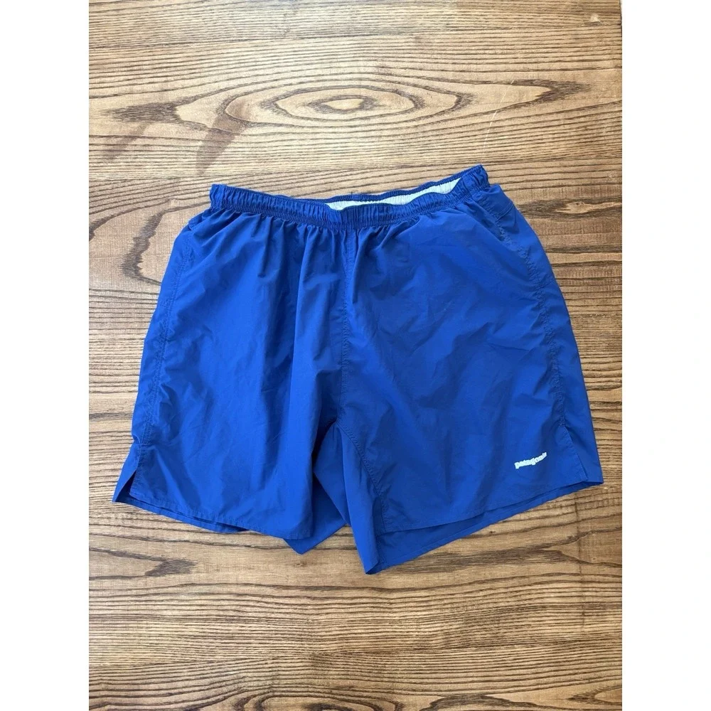 Vintage Patagonia Men's Large Blue Long Haul Runners Shorts Lined